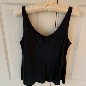 EXQUISITE BLACK SILK CAMISOLE, FITS SIZE 10